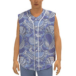 Pigeon Floral Bohemian Pattern Print Sleeveless Baseball Jersey