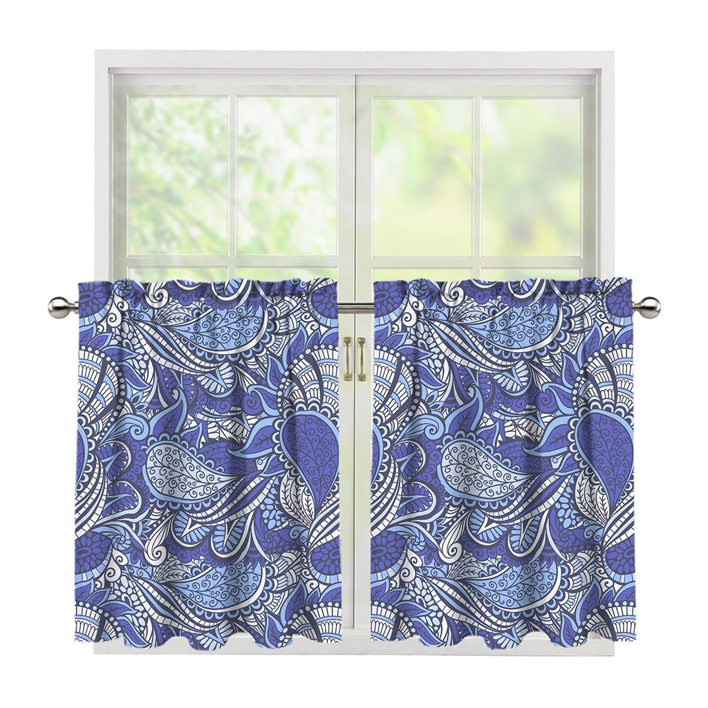 Pigeon Floral Bohemian Pattern Print Tier Curtains