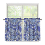 Pigeon Floral Bohemian Pattern Print Tier Curtains