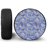Pigeon Floral Bohemian Pattern Print Tire Cover