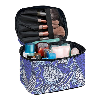 Pigeon Floral Bohemian Pattern Print Travel Makeup Bag