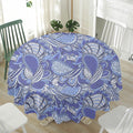 Pigeon Floral Bohemian Pattern Print Waterproof Round Tablecloth