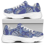 Pigeon Floral Bohemian Pattern Print White Chunky Shoes