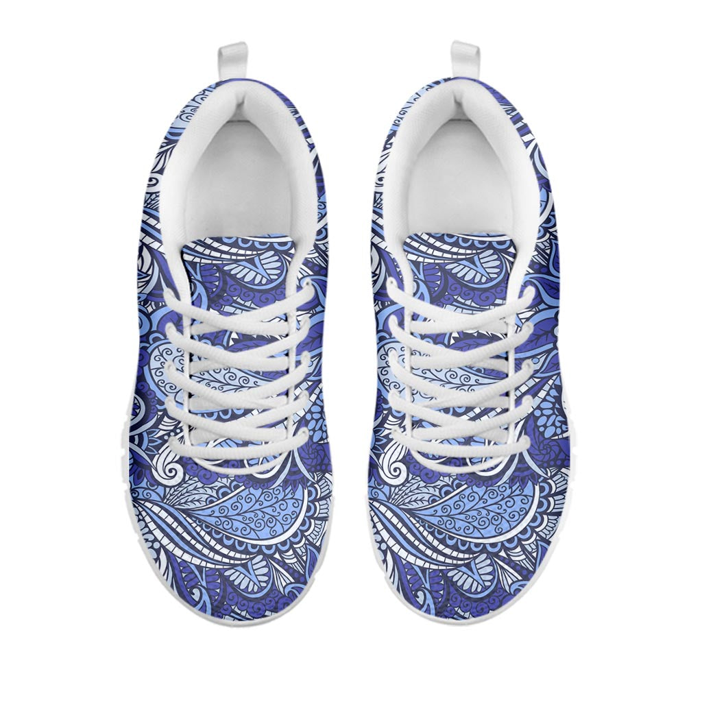 Pigeon Floral Bohemian Pattern Print White Running Shoes