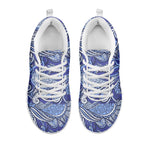 Pigeon Floral Bohemian Pattern Print White Running Shoes