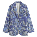 Pigeon Floral Bohemian Pattern Print Women's Blazer