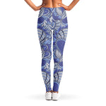 Pigeon Floral Bohemian Pattern Print Women's Leggings