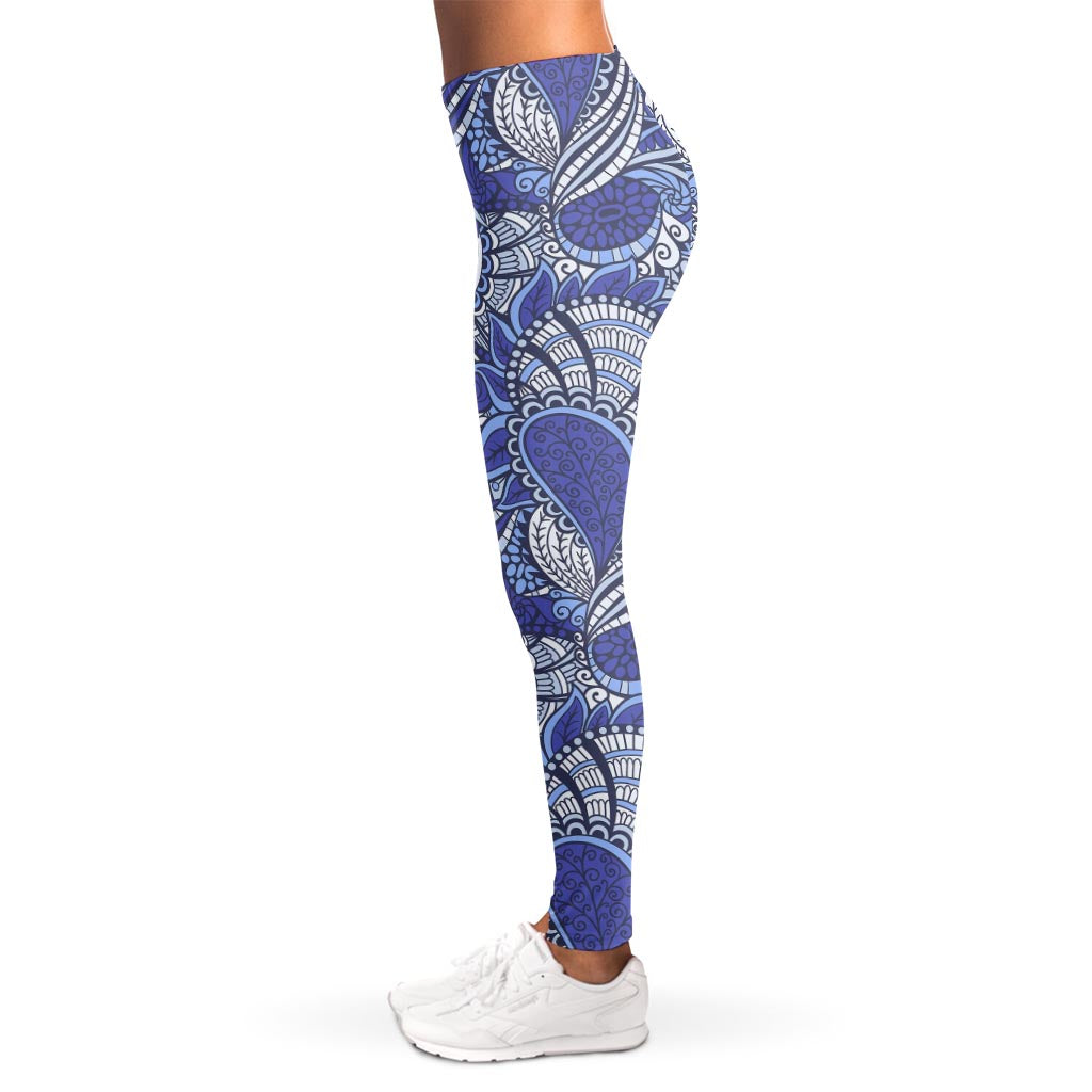 Pigeon Floral Bohemian Pattern Print Women's Leggings