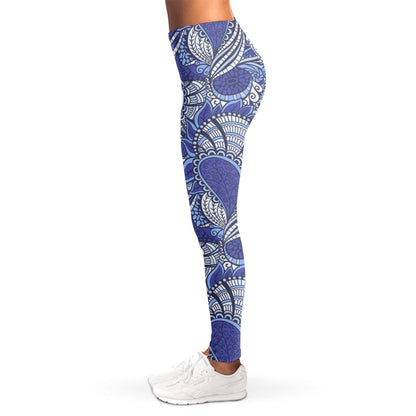 Pigeon Floral Bohemian Pattern Print Women's Leggings