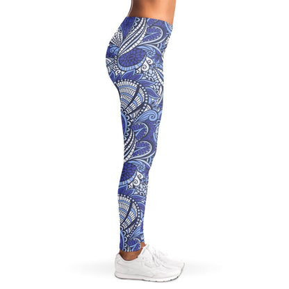 Pigeon Floral Bohemian Pattern Print Women's Leggings
