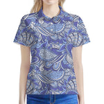 Pigeon Floral Bohemian Pattern Print Women's Polo Shirt