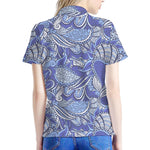 Pigeon Floral Bohemian Pattern Print Women's Polo Shirt