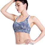 Pigeon Floral Bohemian Pattern Print Women's Sports Bra