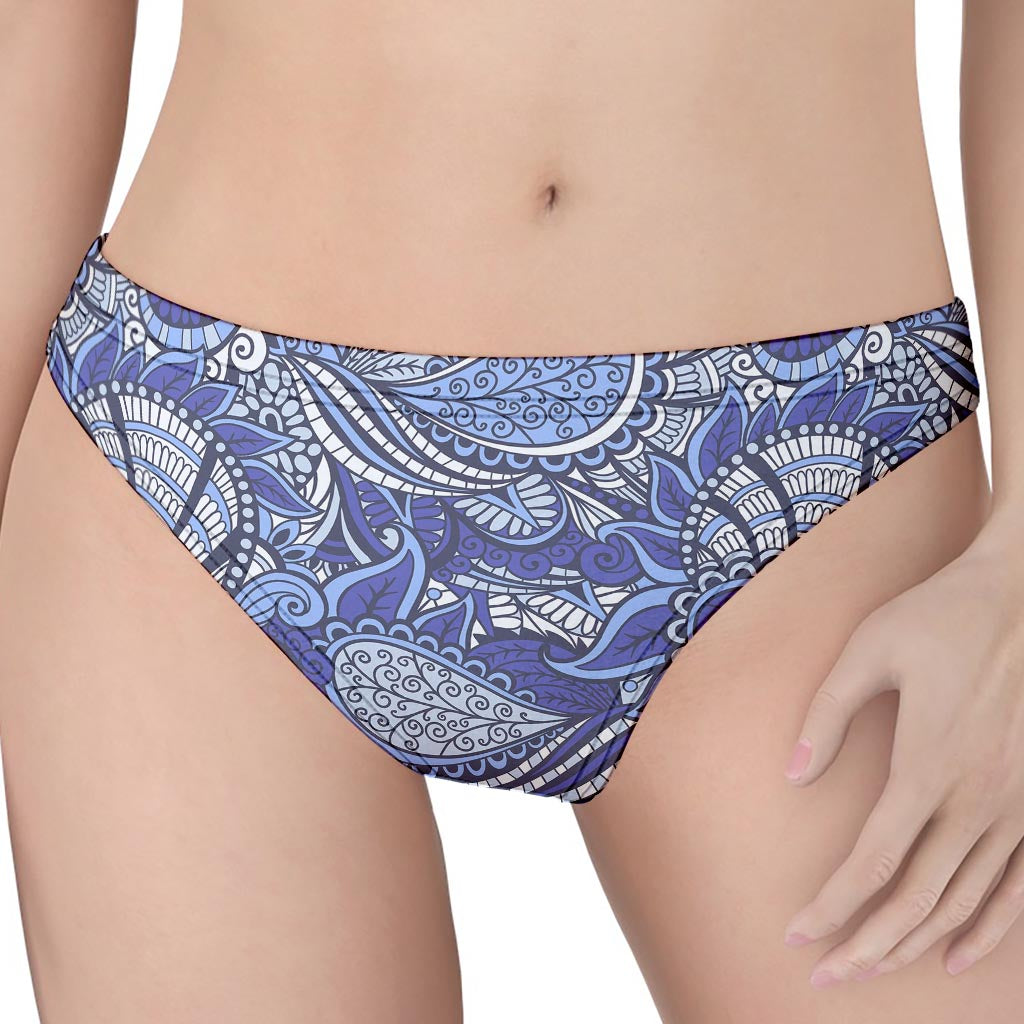Pigeon Floral Bohemian Pattern Print Women's Thong