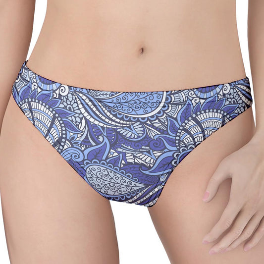 Pigeon Floral Bohemian Pattern Print Women's Thong