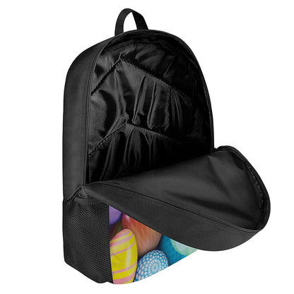 Pile Of Colorful Easter Eggs Print 17 Inch Backpack