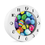 Pile Of Colorful Easter Eggs Print Alarm Clock