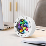 Pile Of Colorful Easter Eggs Print Alarm Clock
