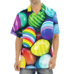 Pile Of Colorful Easter Eggs Print Aloha Shirt