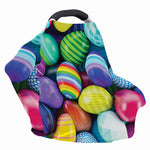 Pile Of Colorful Easter Eggs Print Baby Seat Cover