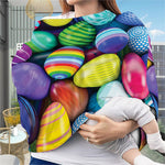 Pile Of Colorful Easter Eggs Print Baby Seat Cover