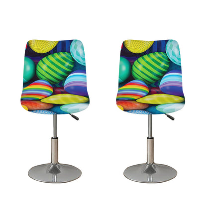 Pile Of Colorful Easter Eggs Print Bar Stool Covers