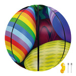 Pile Of Colorful Easter Eggs Print Basketball