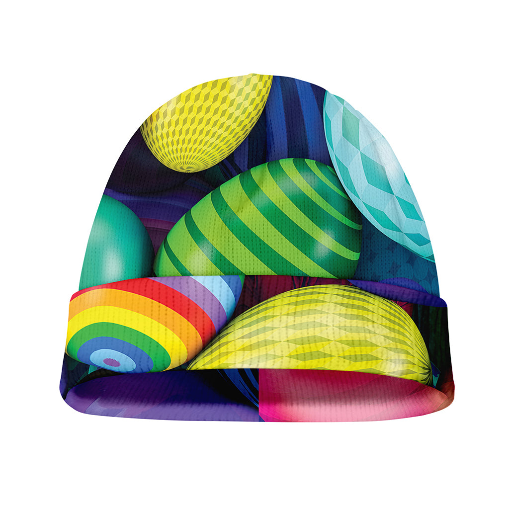 Pile Of Colorful Easter Eggs Print Beanie