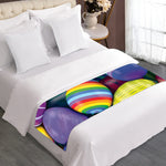 Pile Of Colorful Easter Eggs Print Bed Runner