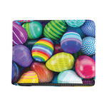 Pile Of Colorful Easter Eggs Print Bifold Wallet