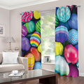 Pile Of Colorful Easter Eggs Print Dimout Grommet Curtains