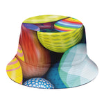 Pile Of Colorful Easter Eggs Print Bucket Hat