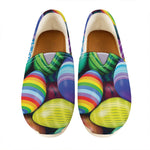 Pile Of Colorful Easter Eggs Print Casual Shoes