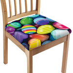 Pile Of Colorful Easter Eggs Print Chair Cushion Cover