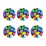 Pile Of Colorful Easter Eggs Print Coaster Set