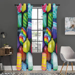 Pile Of Colorful Easter Eggs Print Curtain