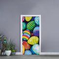 Pile Of Colorful Easter Eggs Print Door Sticker