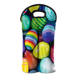 Pile Of Colorful Easter Eggs Print Double Neoprene Wine Tote