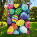 Pile Of Colorful Easter Eggs Print Garden Flag