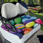Pile Of Colorful Easter Eggs Print Golf Cart Seat Cover