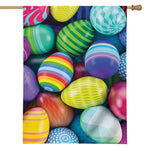 Pile Of Colorful Easter Eggs Print House Flag