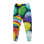 Pile Of Colorful Easter Eggs Print Jogger Pants