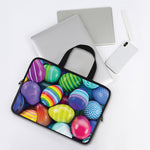 Pile Of Colorful Easter Eggs Print Laptop Sleeve With Handle