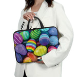 Pile Of Colorful Easter Eggs Print Laptop Sleeve With Handle