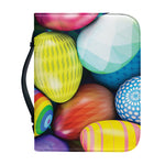 Pile Of Colorful Easter Eggs Print Leather Bible Cover