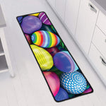 Pile Of Colorful Easter Eggs Print Long Kitchen Mat