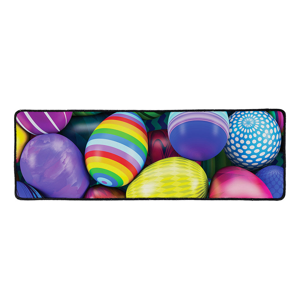 Pile Of Colorful Easter Eggs Print Long Kitchen Mat