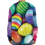 Pile Of Colorful Easter Eggs Print Long Sleeve Baseball Jersey