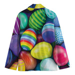 Pile Of Colorful Easter Eggs Print Men's Blazer