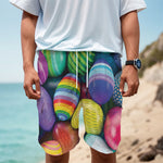 Pile Of Colorful Easter Eggs Print Men's Cargo Shorts